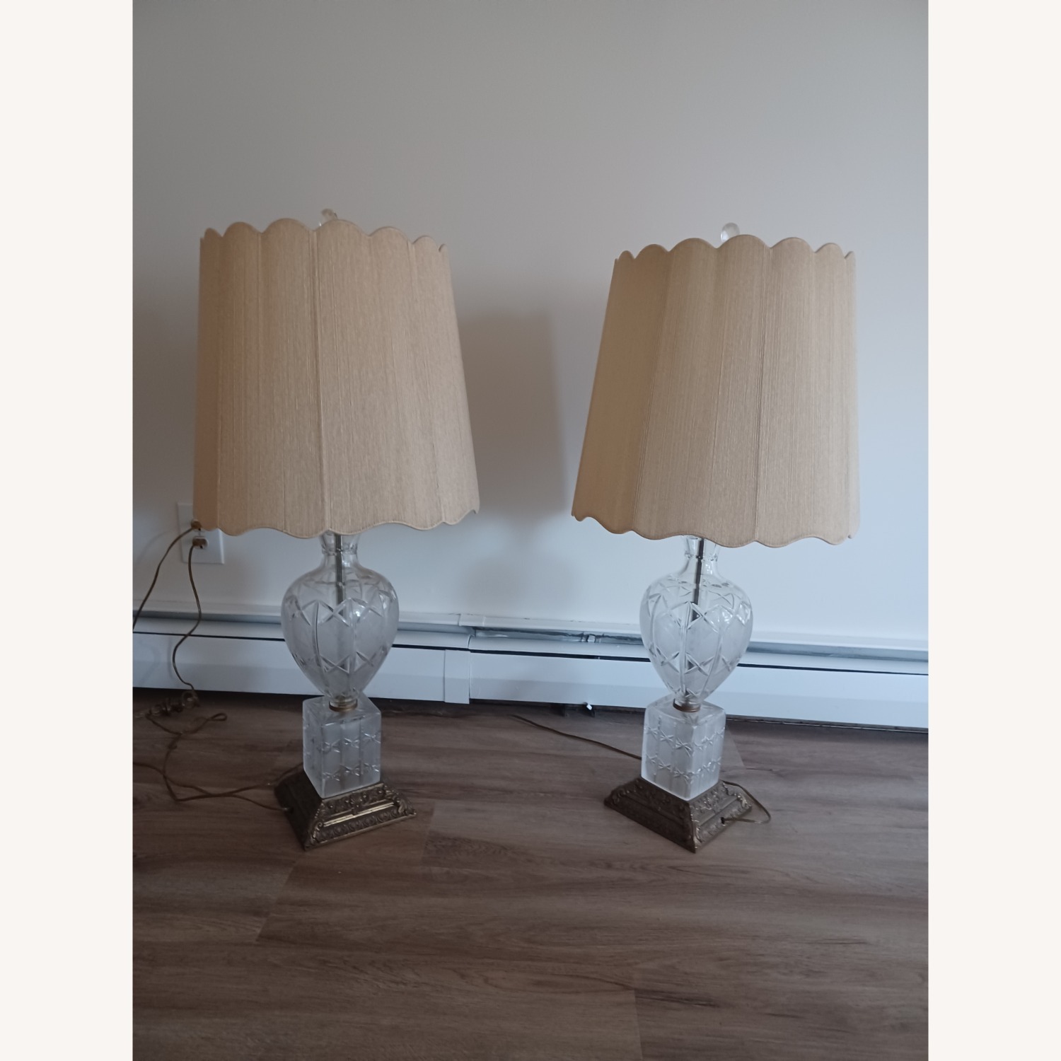 Cut Crystal and Brass Table Lamps - image-4