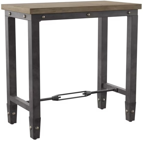 Used Dark Brown Wood and Metal Side Table for sale on AptDeco