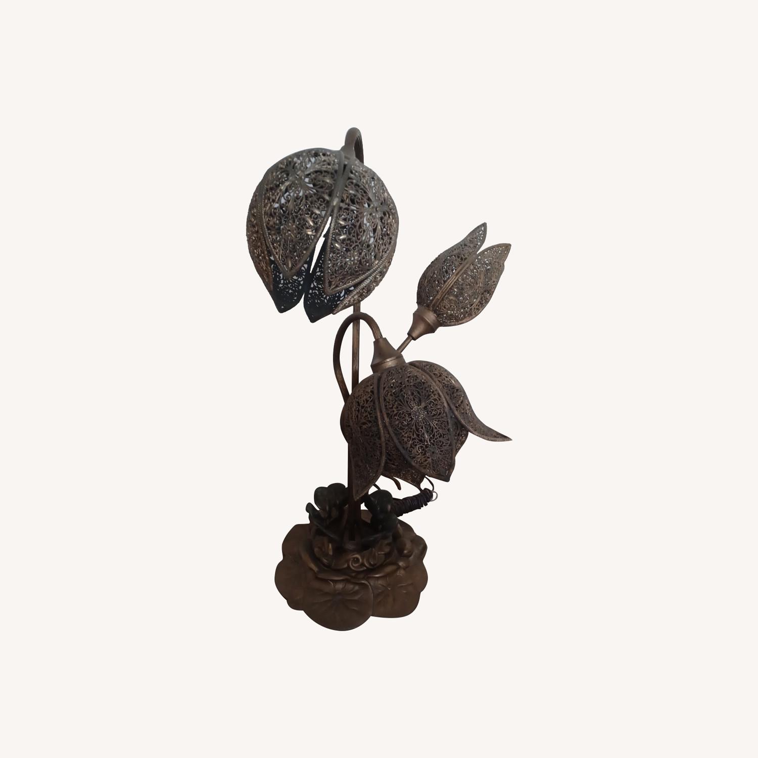 Dark Brown Metal Table Lamp - image-0