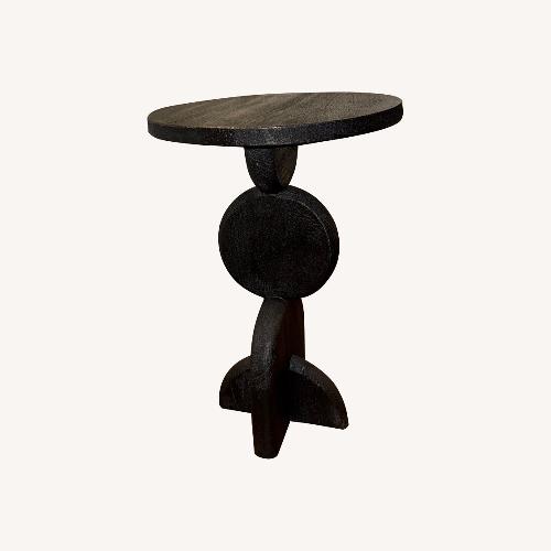 Used Anthropologie Black Wood Side Table for sale on AptDeco