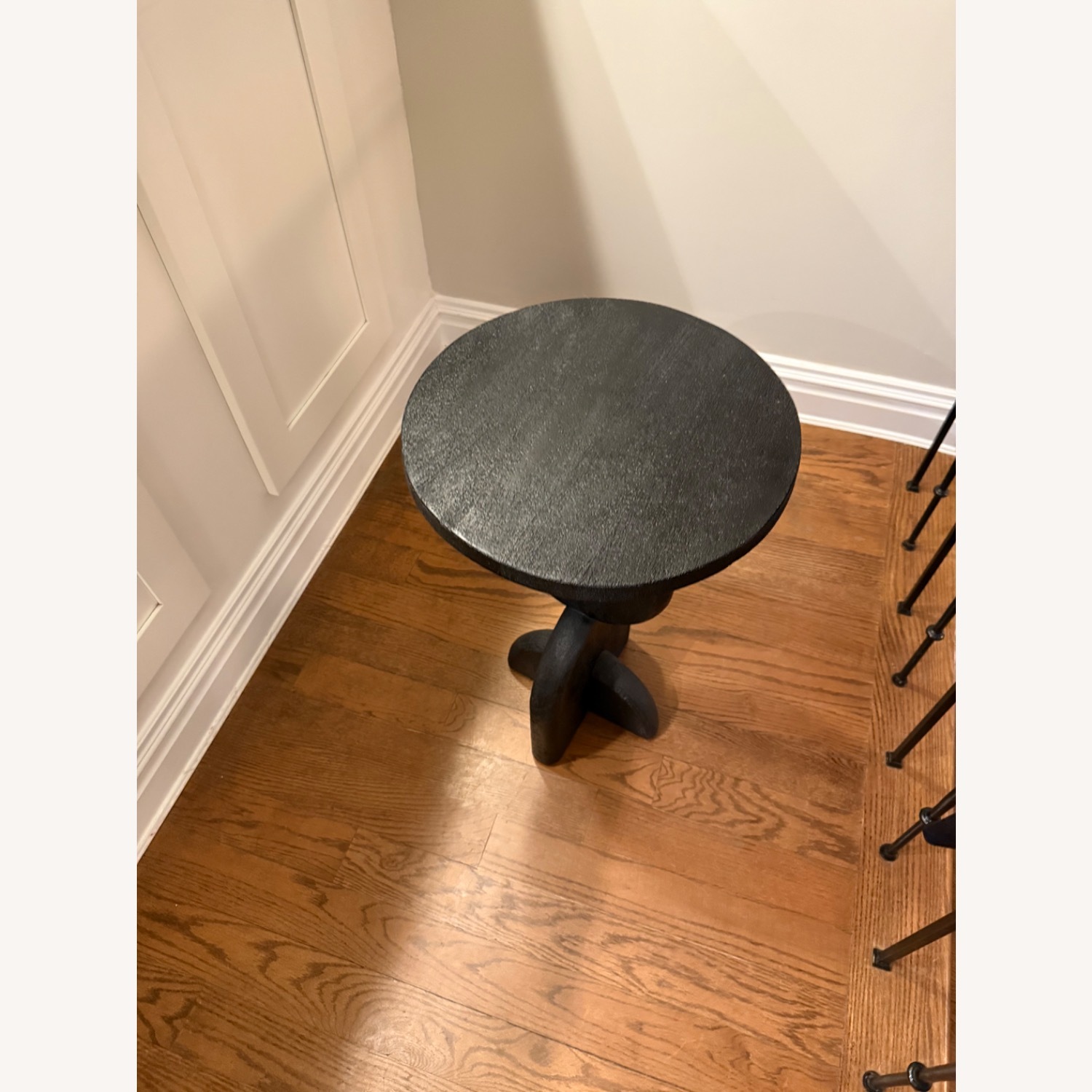 Anthropologie Black Wood Side Table - image-5