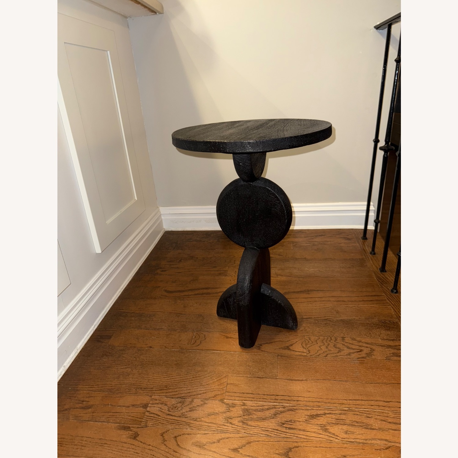Anthropologie Black Wood Side Table - image-2