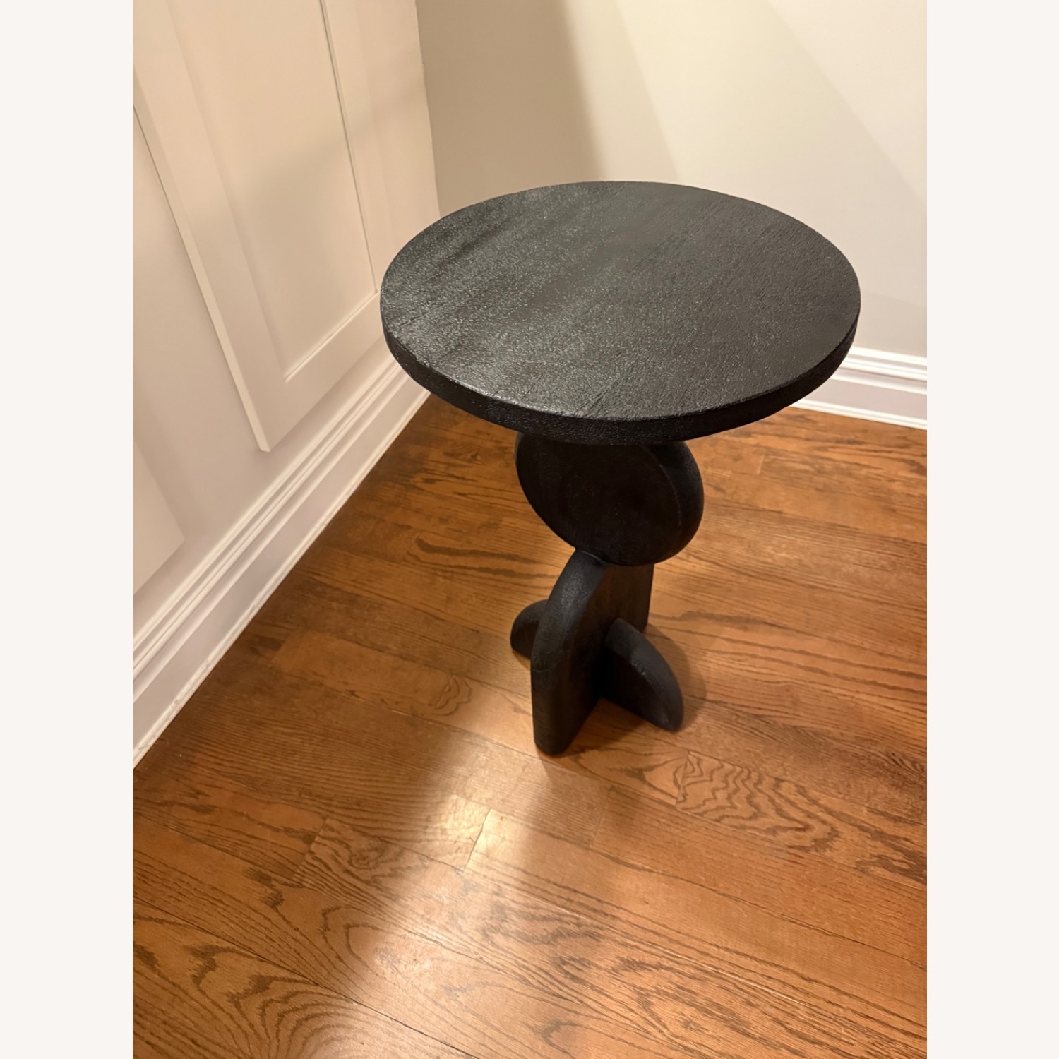 Anthropologie Black Wood Side Table - image-4