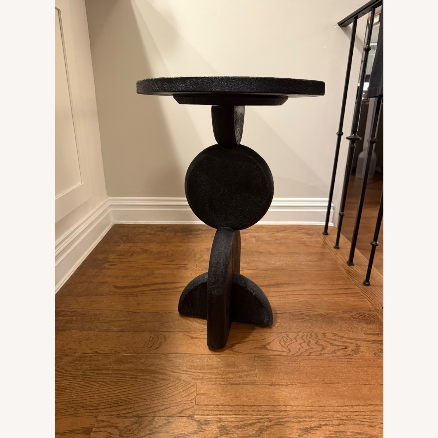 Anthropologie Black Wood Side Table - image-1