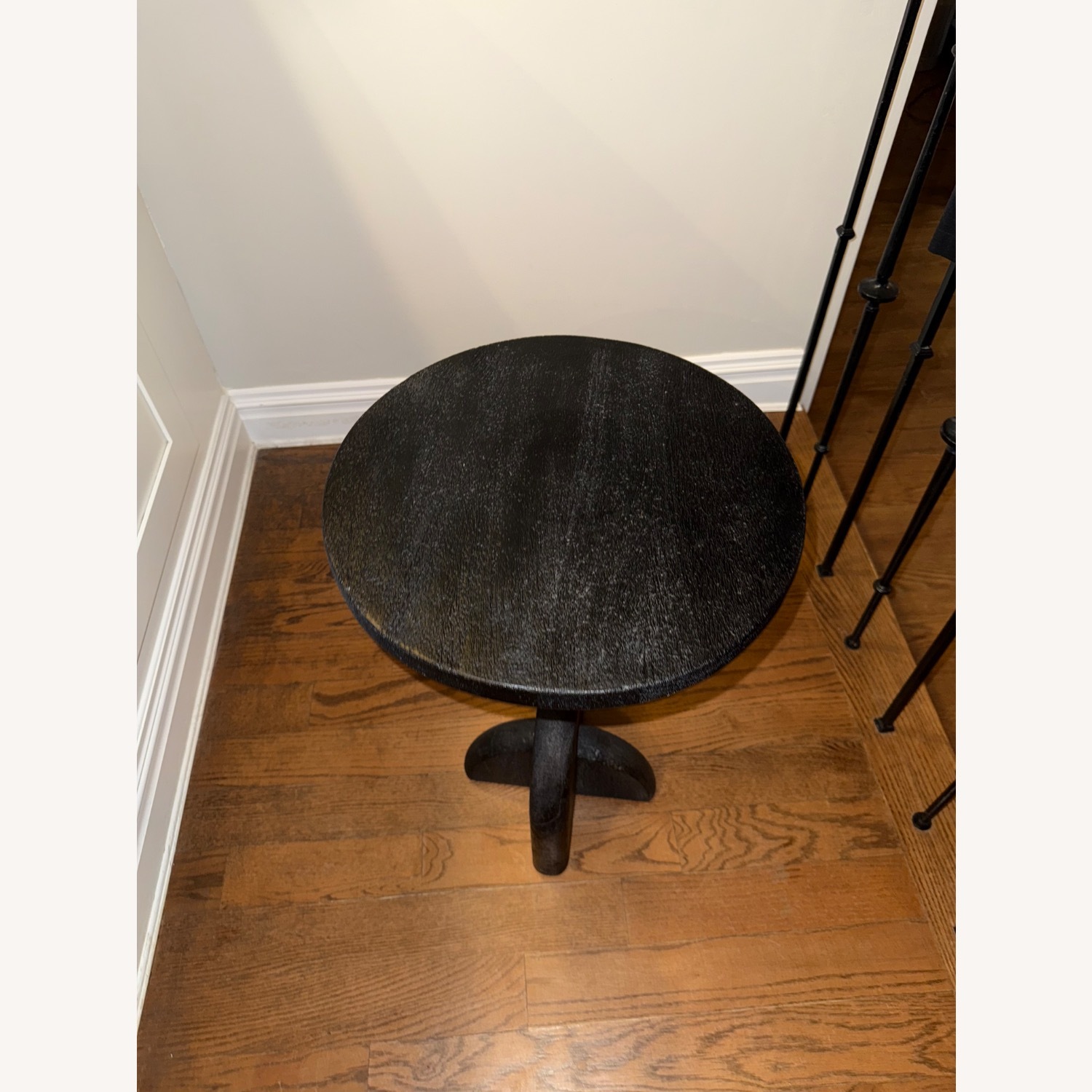 Anthropologie Black Wood Side Table - image-3