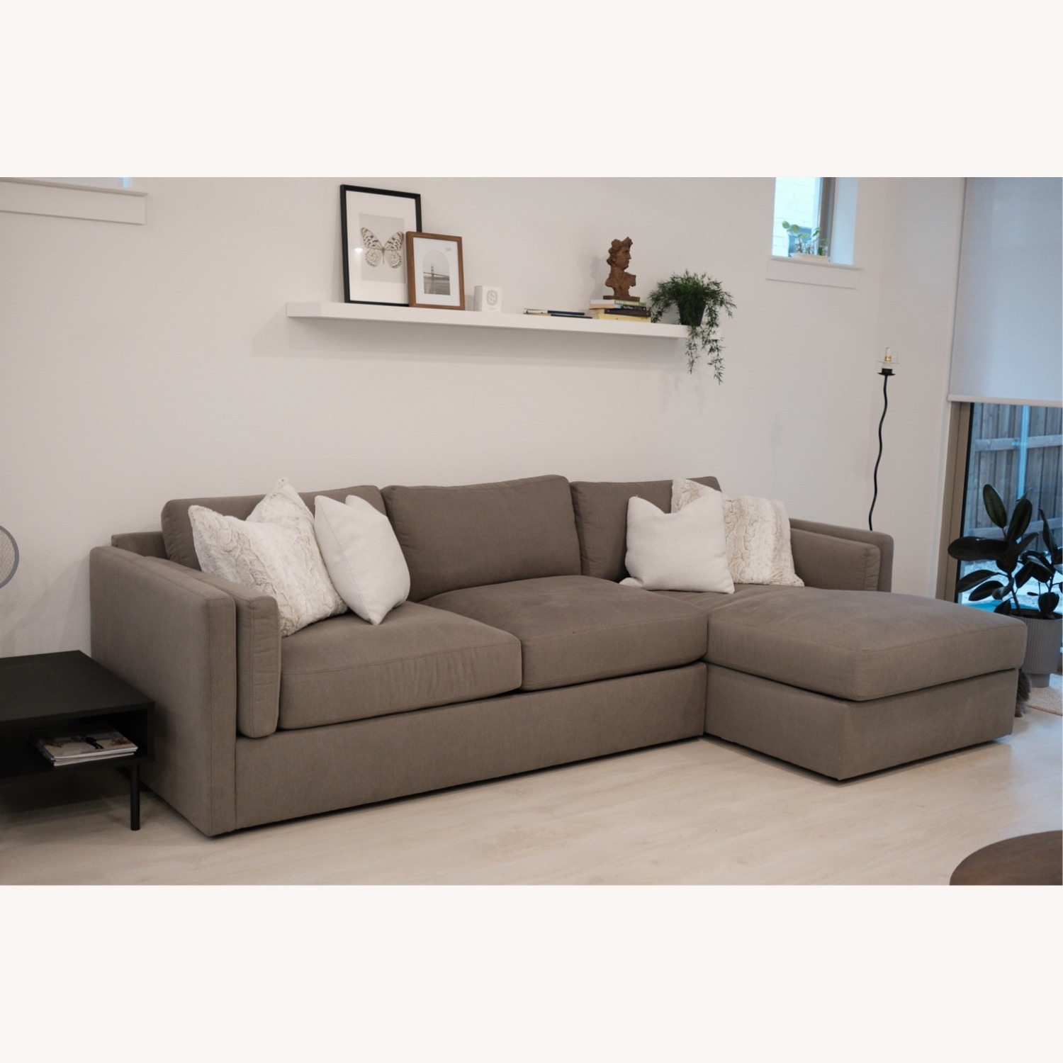 Havertys Jade Dark Gray Fabric 3+ Piece Sectional - image-1