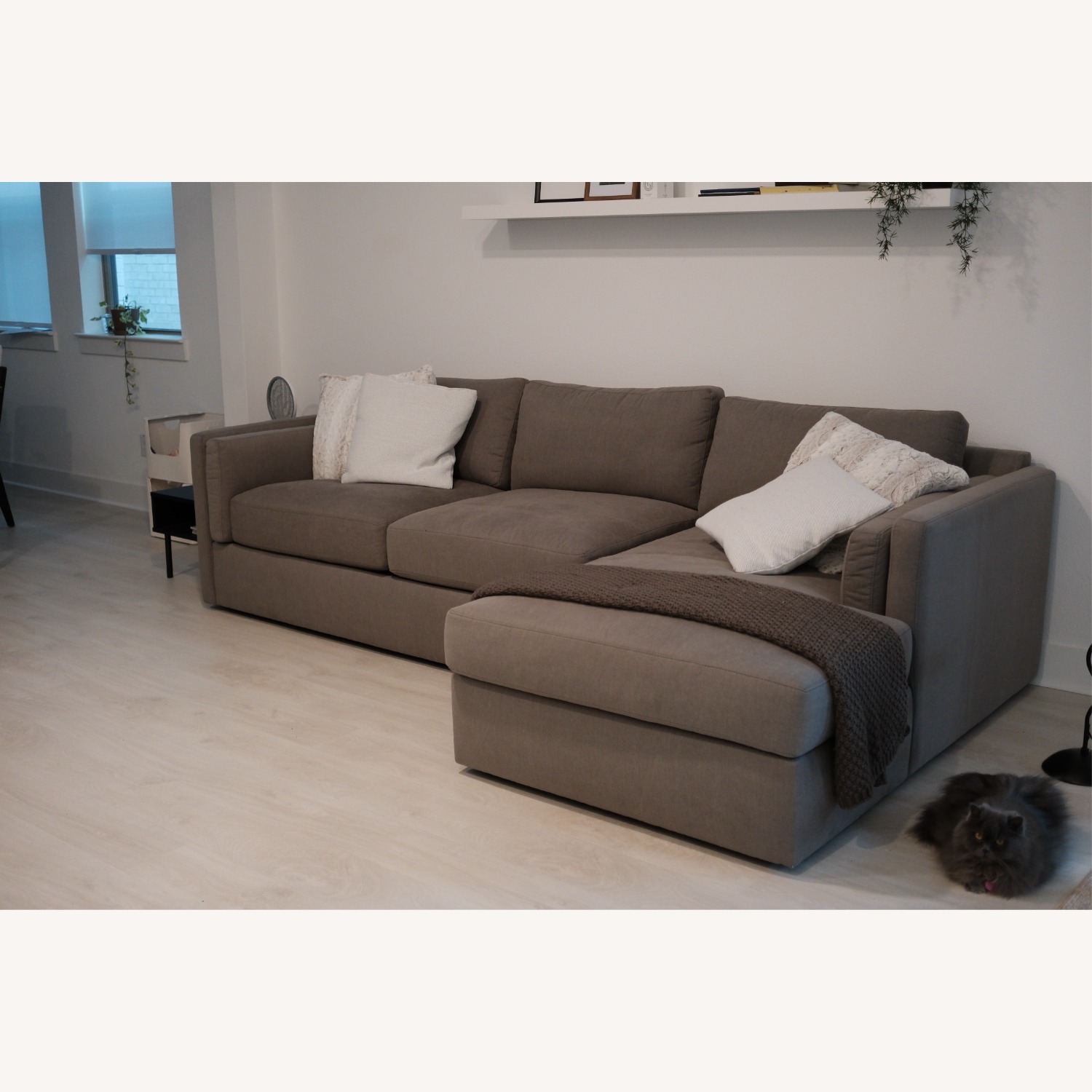 Havertys Jade Dark Gray Fabric 3+ Piece Sectional - image-3