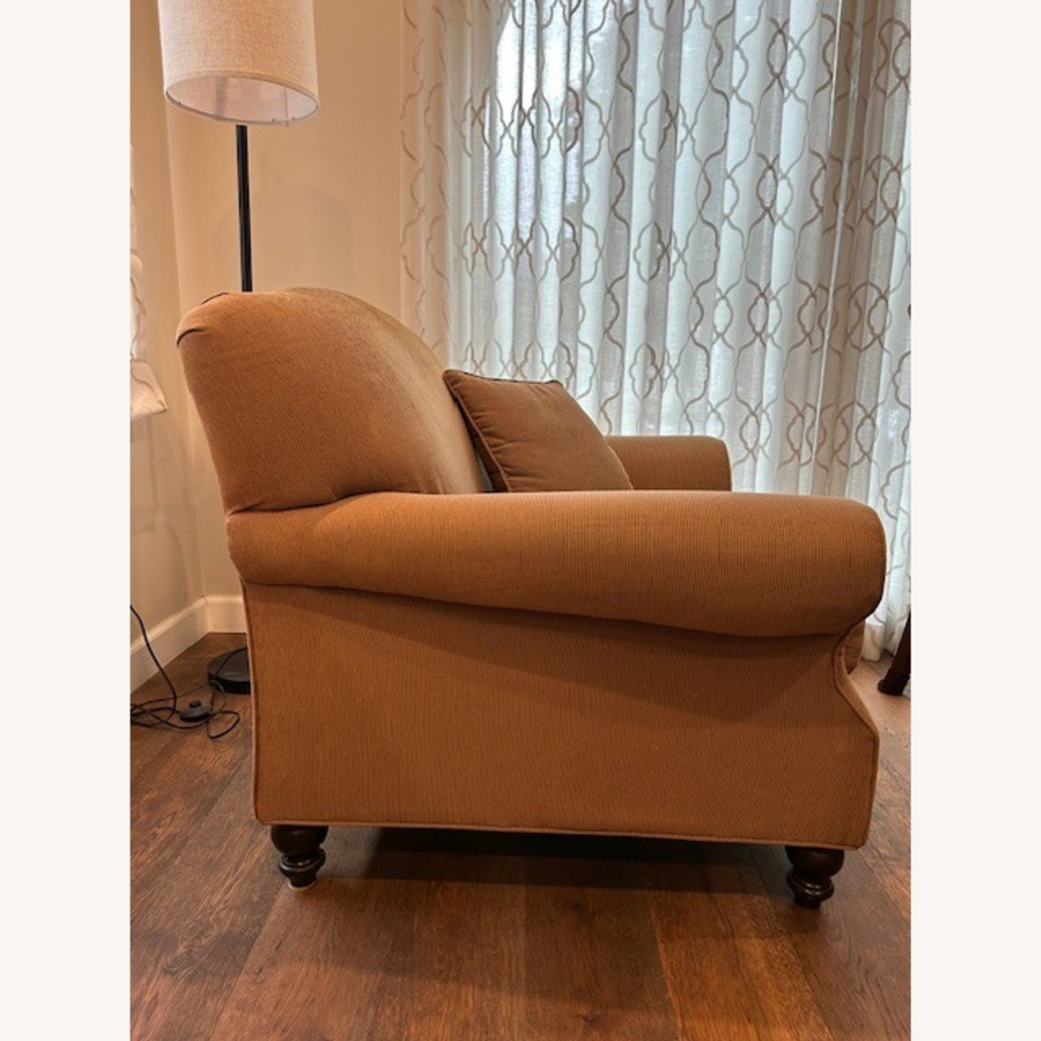 Vintage/Antique Light Brown Fabric 3+ Seater - image-4