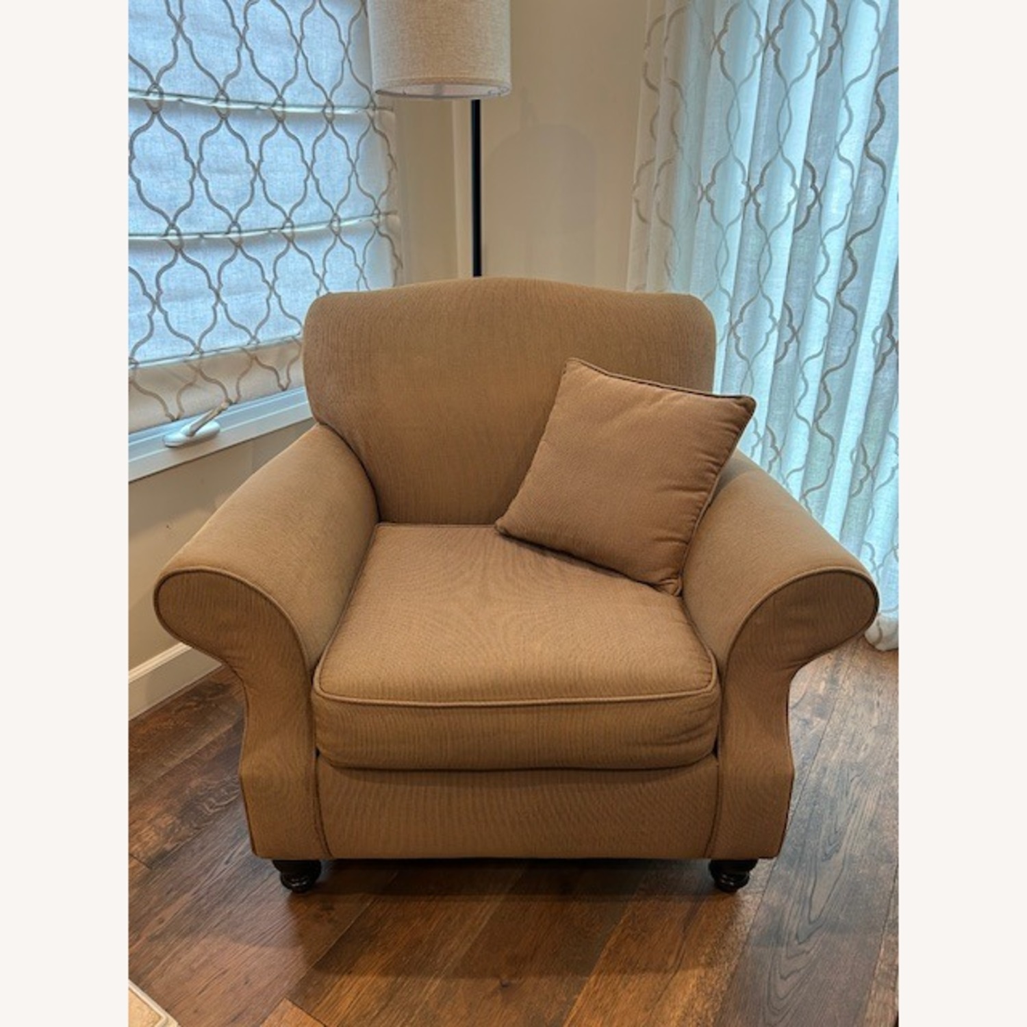 Vintage/Antique Light Brown Fabric 3+ Seater - image-3