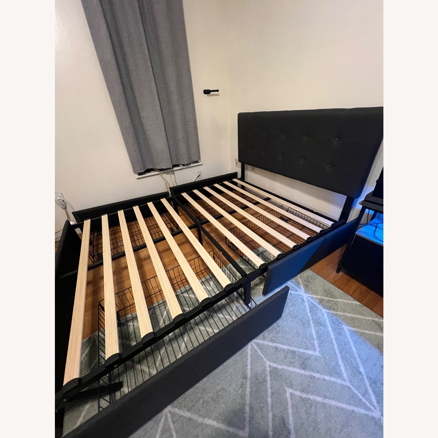 Wayfair Dark Gray Wood Full Bed - image-4