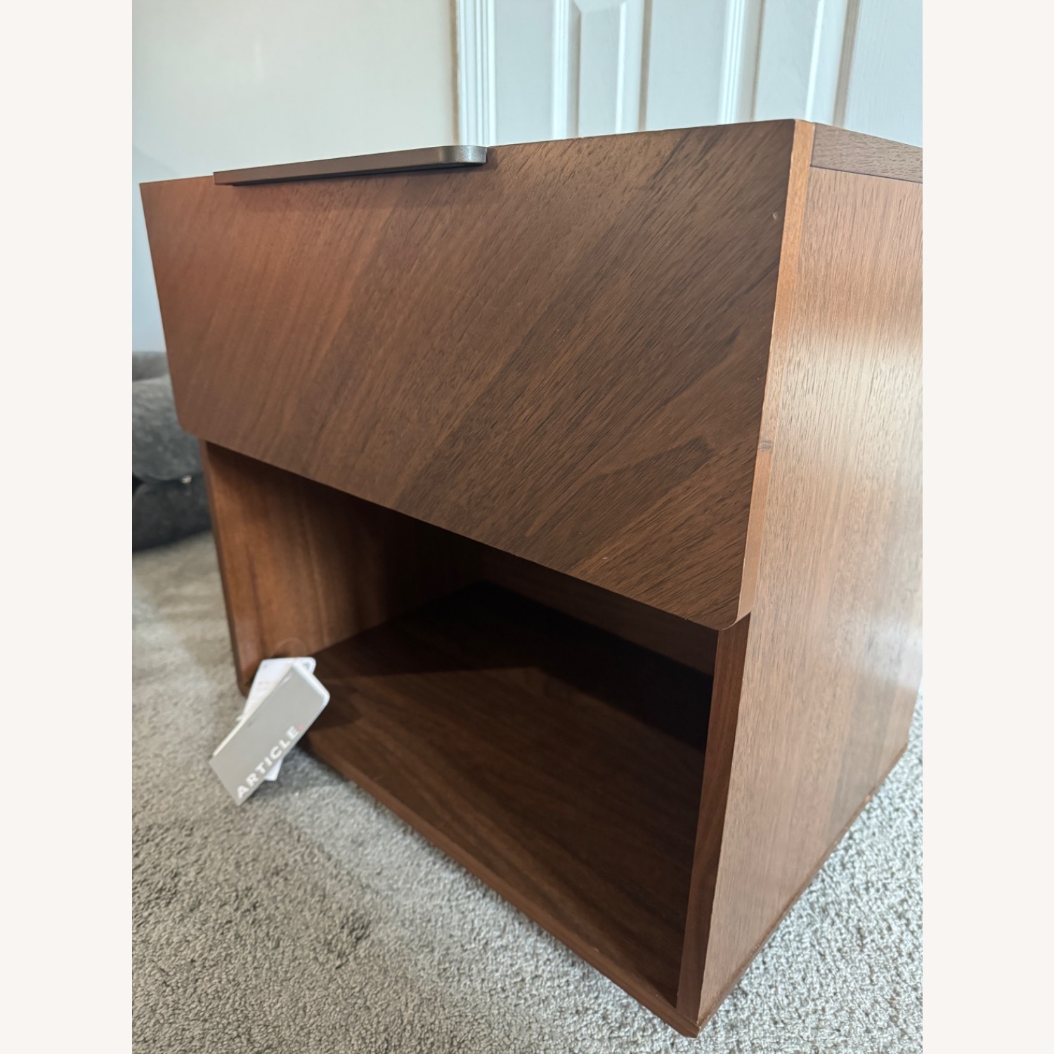 Article Nera Dark Brown Wood Nightstand - image-3