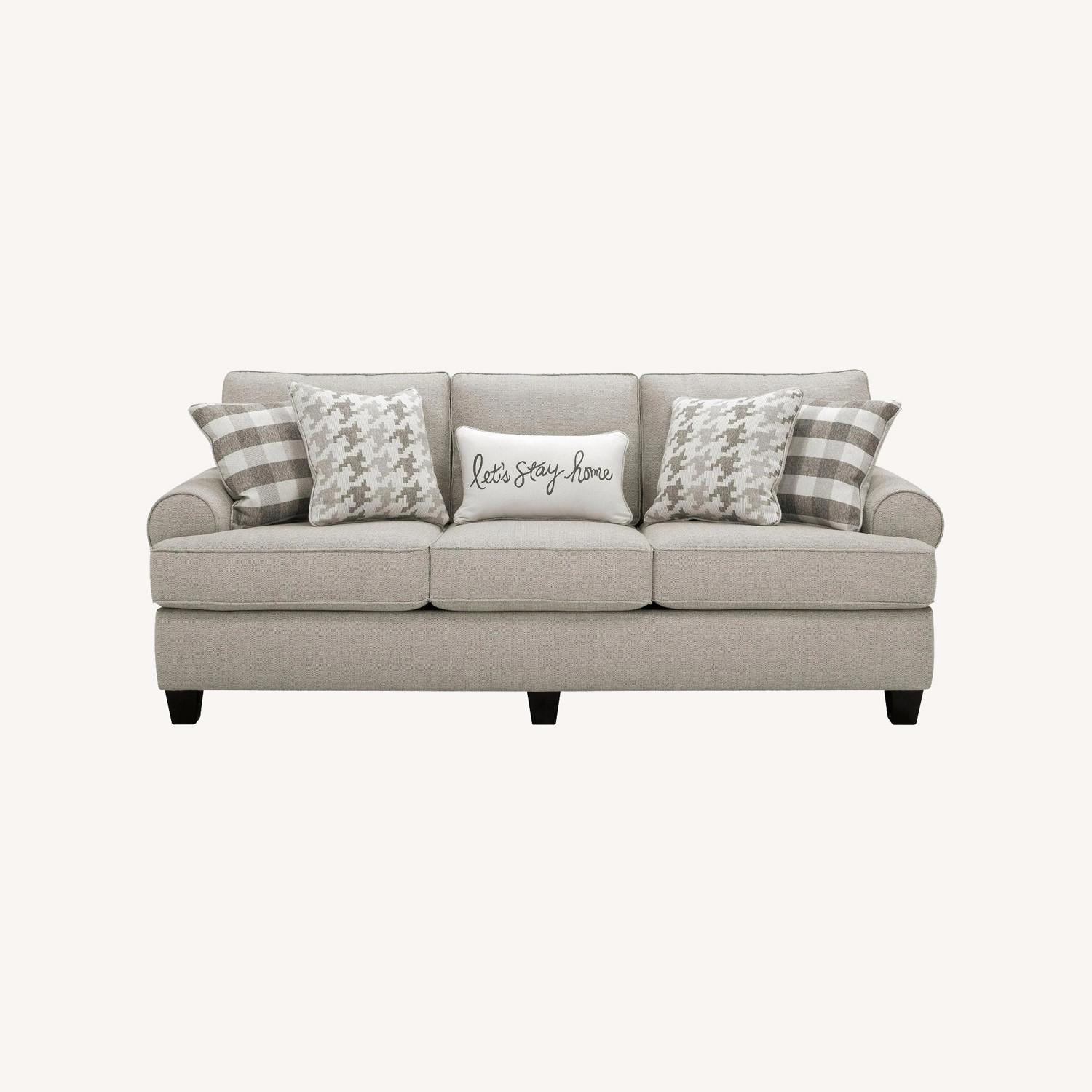 Raymour & Flanigan Shiloh Light Gray 3+ Seater Sofa - image-0