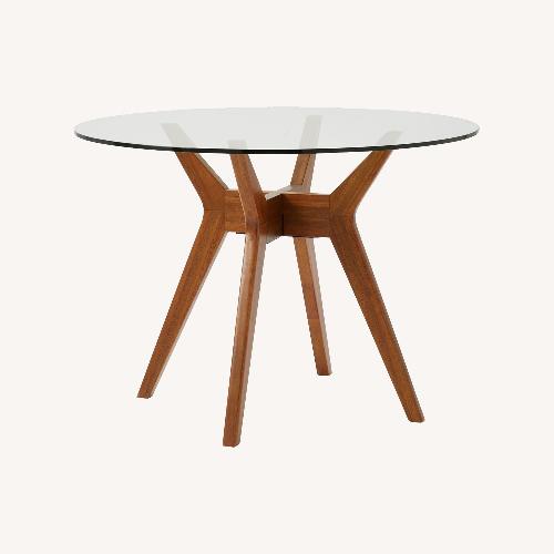 Used West Elm Jensen Dark Brown Wood Dining Table for sale on AptDeco