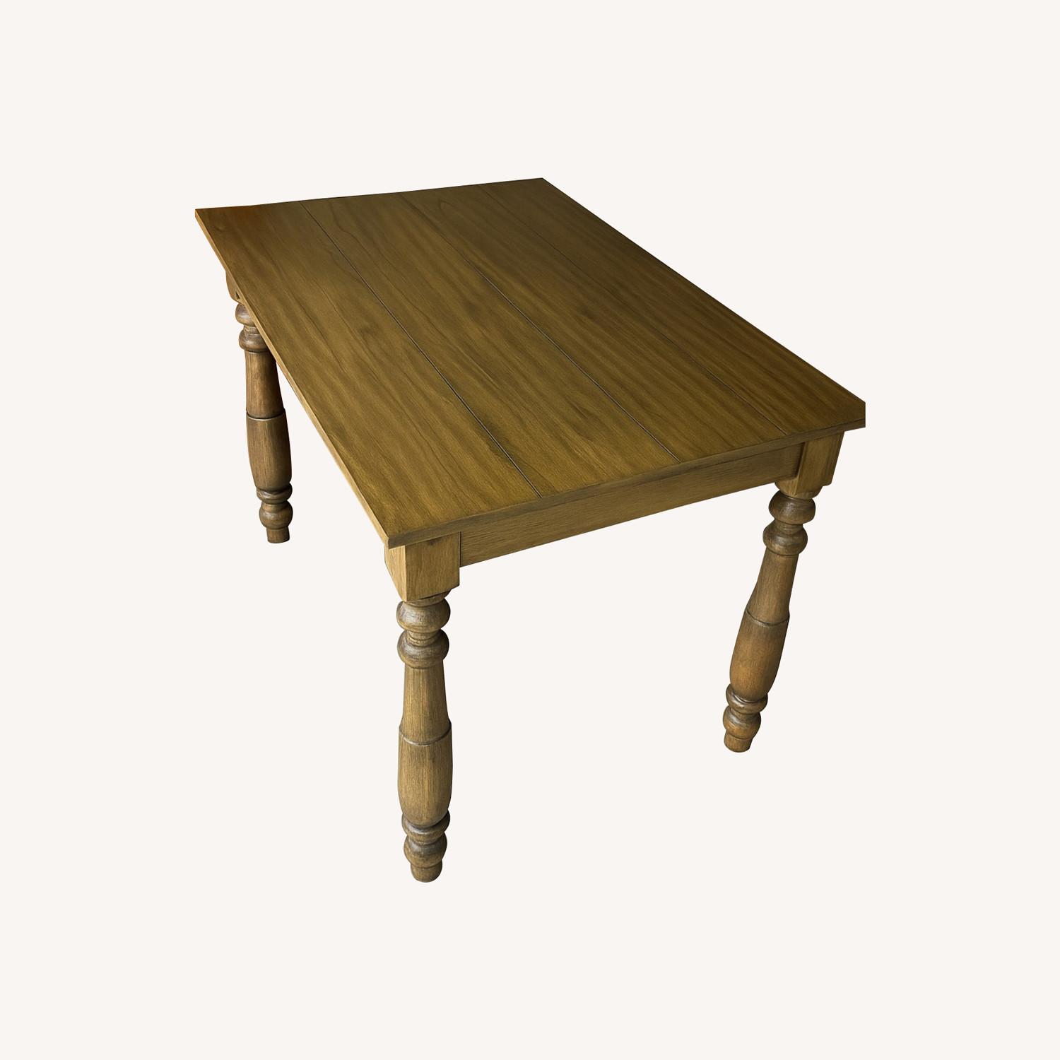 Dark Brown Wood Side Table - image-0