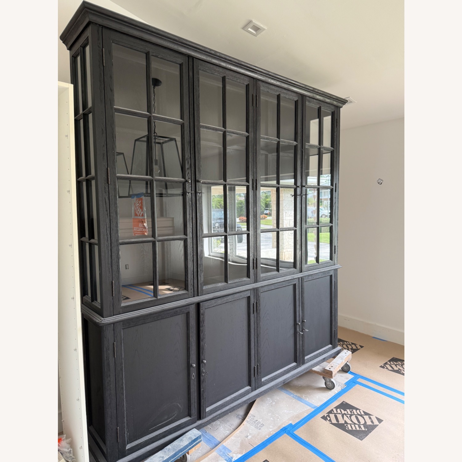 Hampton Casement 4-Door Sideboard & Glass Hutch - image-1