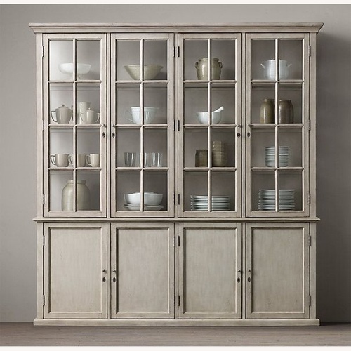 Used Hampton Casement 4-Door Sideboard & Glass Hutch for sale on AptDeco