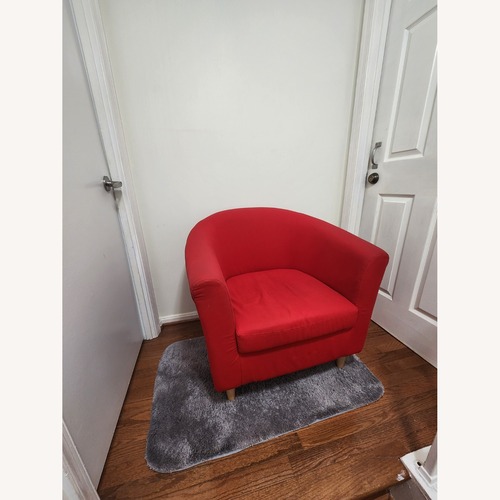 Used Red Fabric Accent Chair for sale on AptDeco