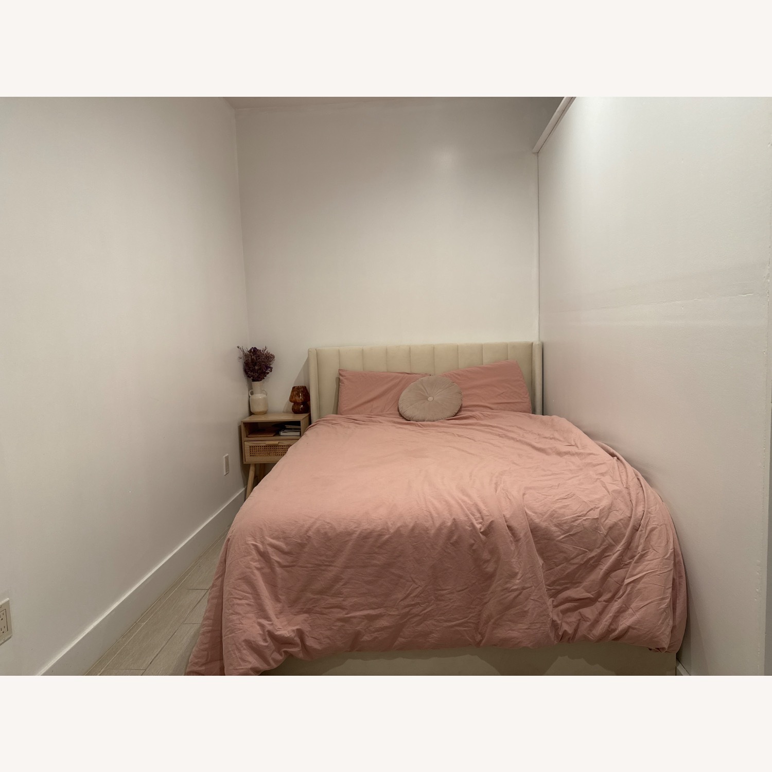 Upholstered Full Size Storage Bed - White - image-2