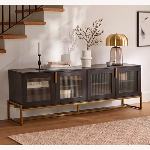 Used Article Oscuro Black Wood Media Storage for sale on AptDeco