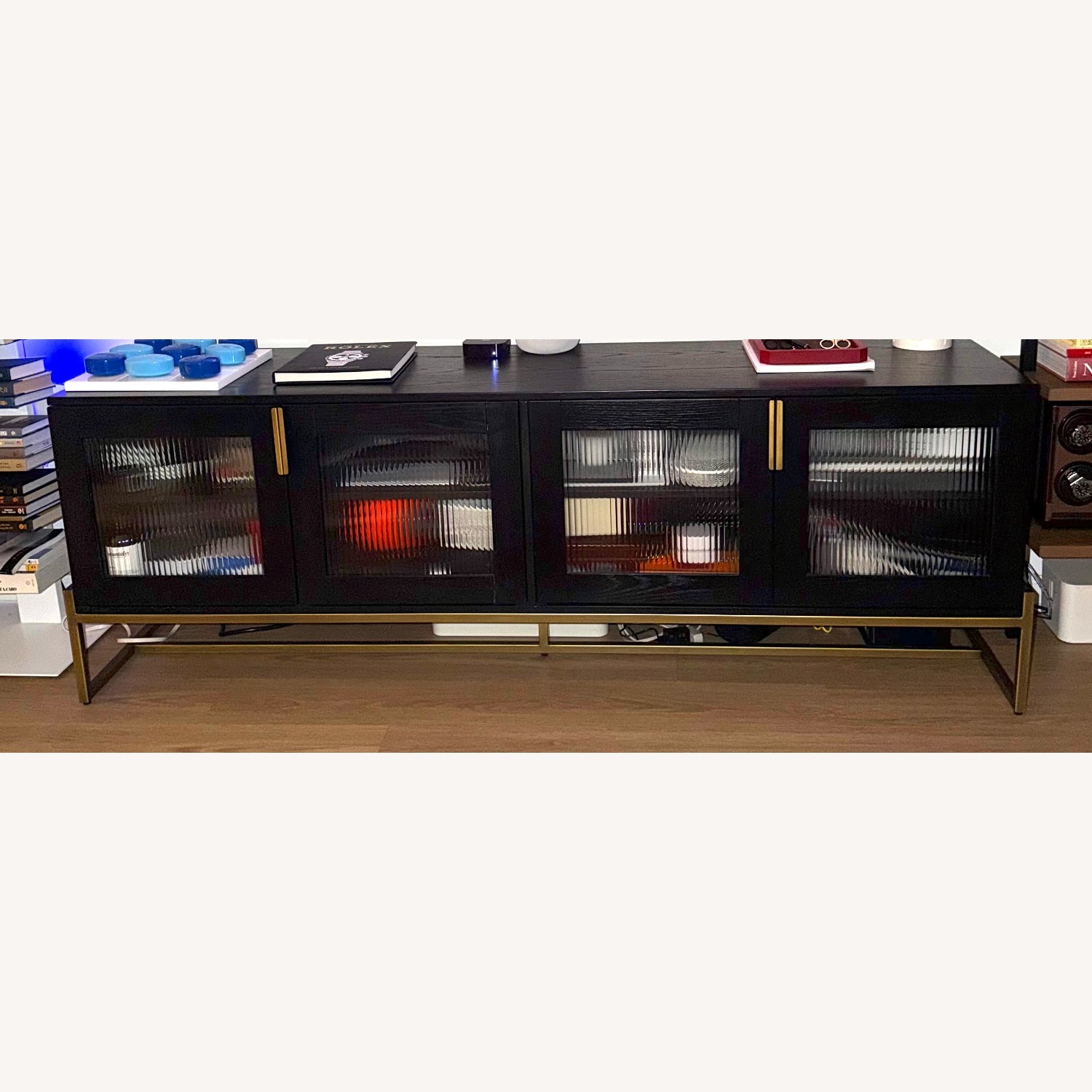 Article Oscuro Black Wood Media Storage - image-2