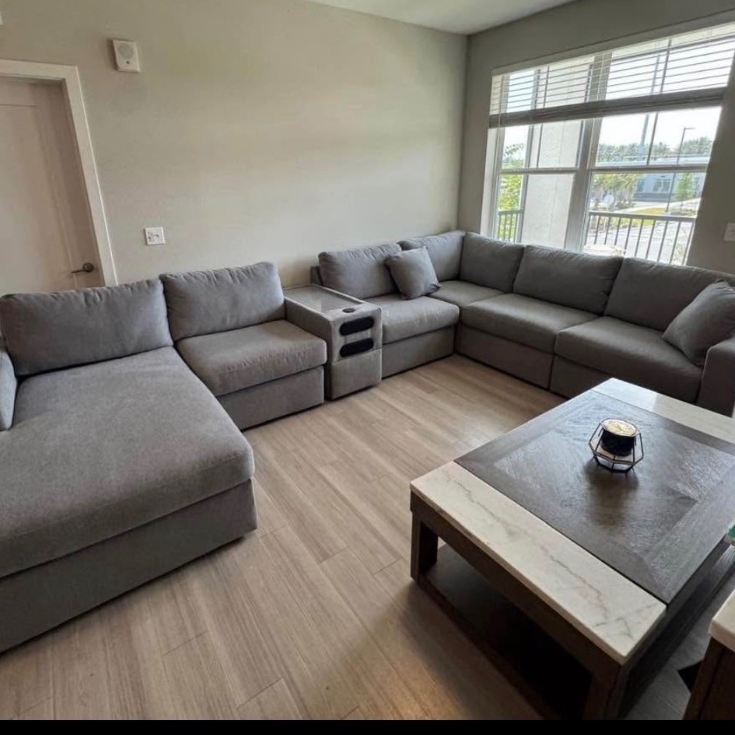 Ashley Furniture Modmax Light Gray 3+ Piece Sectional - image-4