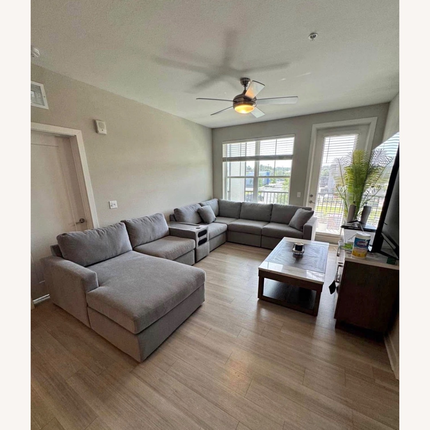 Ashley Furniture Modmax Light Gray 3+ Piece Sectional - image-3