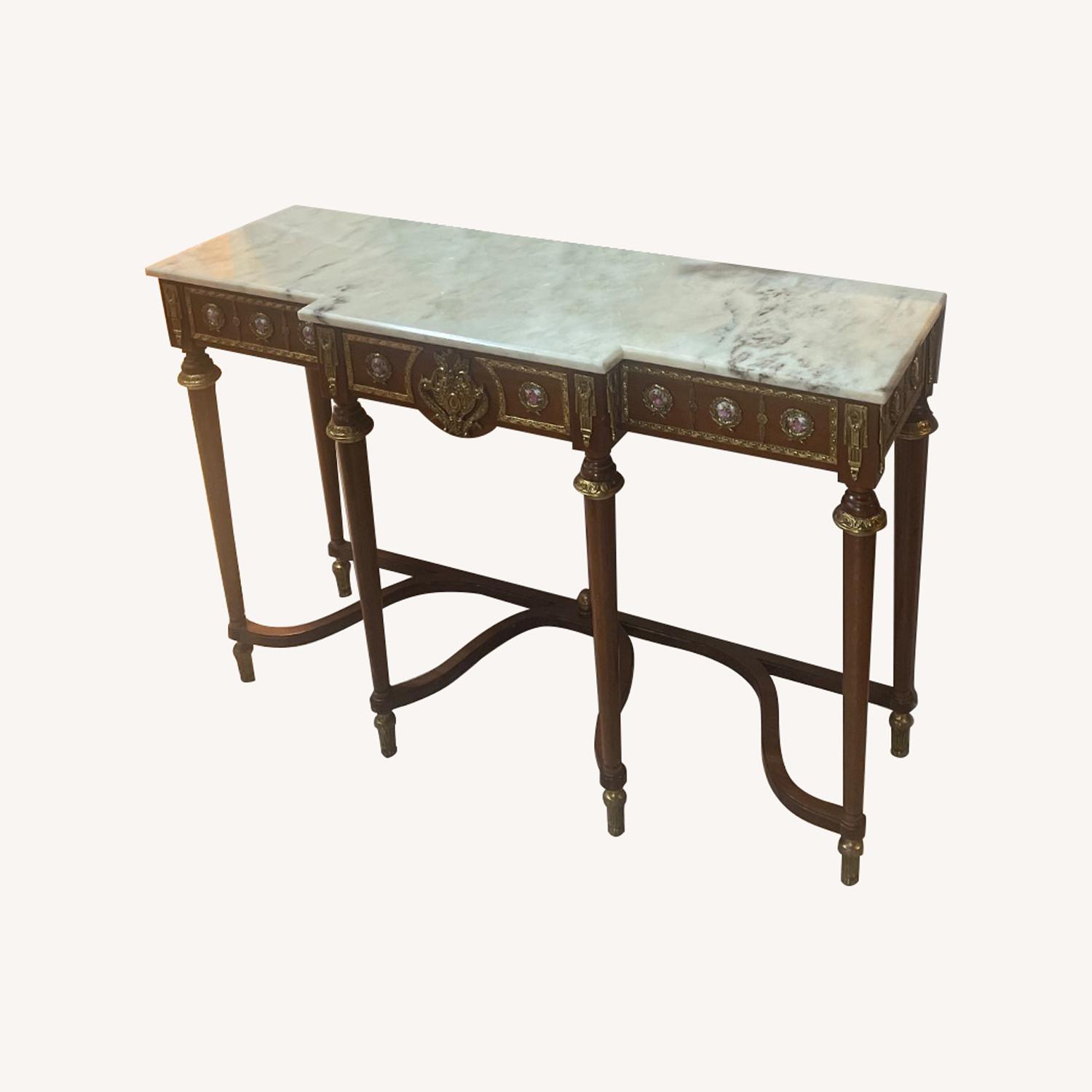 Vintage/Antique Marble Entry Table - image-0