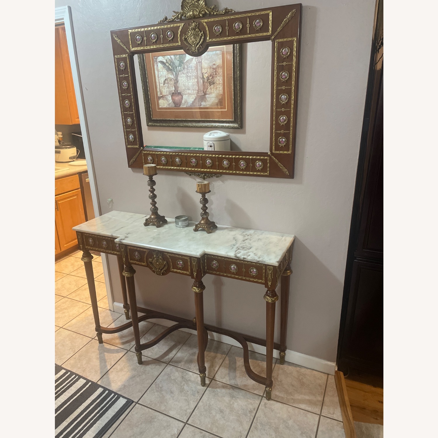 Vintage/Antique Marble Entry Table - image-2