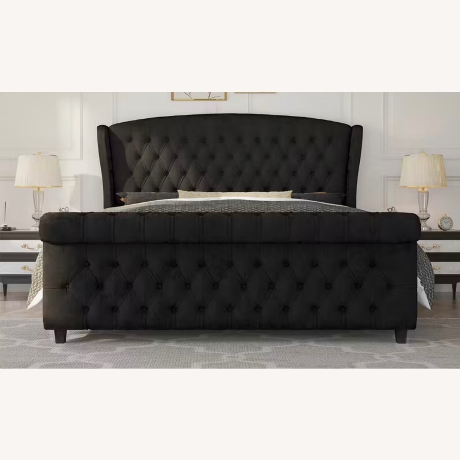 Amazon Queen Upholstered Bed Frame and Headboard - image-3