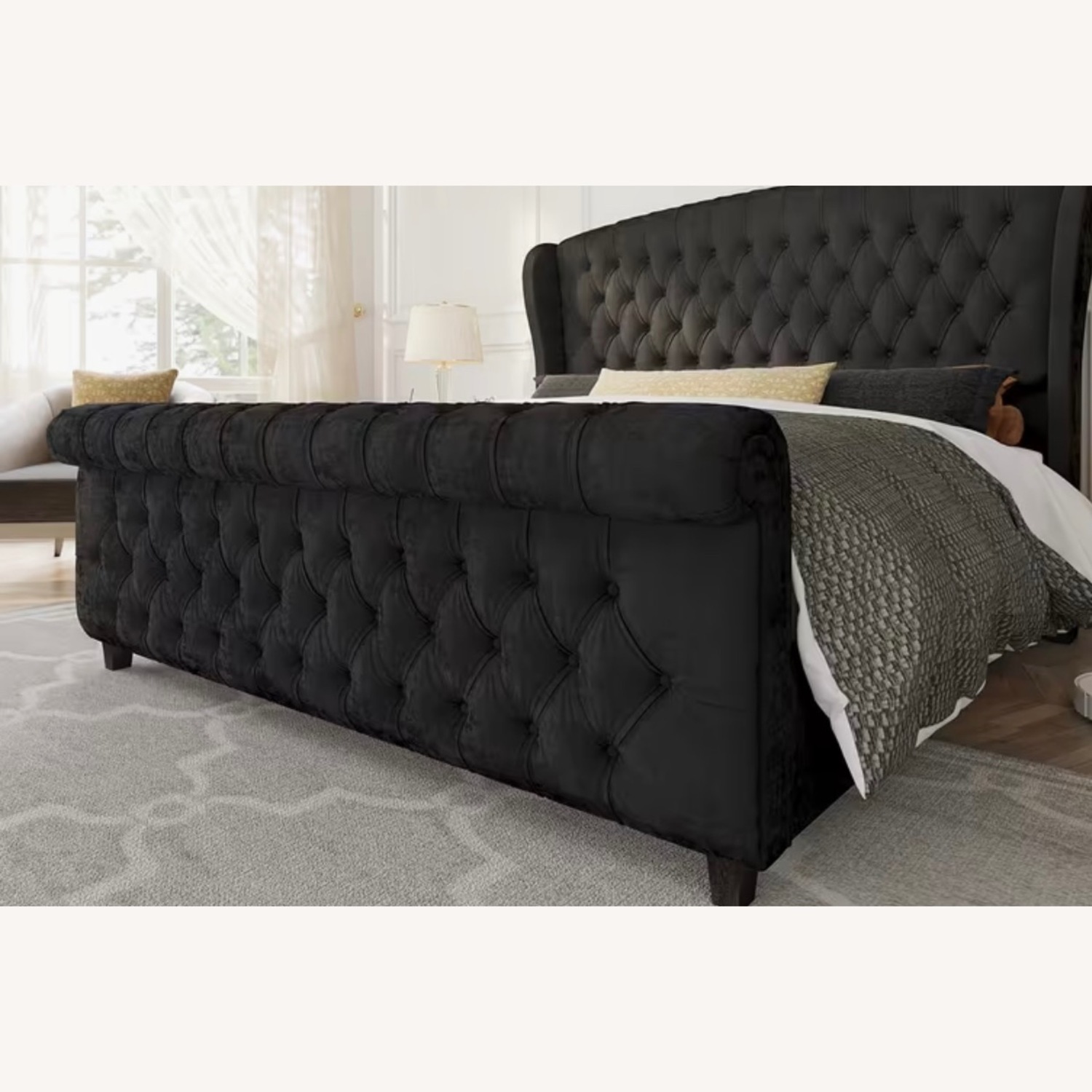 Amazon Queen Upholstered Bed Frame and Headboard - image-2