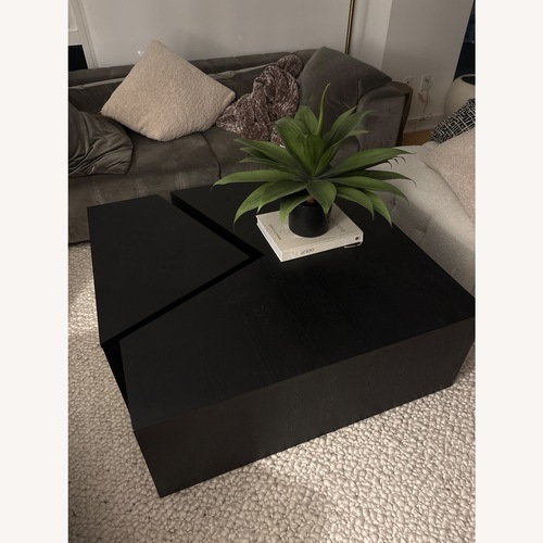 Used Geometric Table Black 43.3W x 16.3H x 43.4D for sale on AptDeco