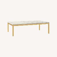Room & Board Parsons White Marble Coffee Table