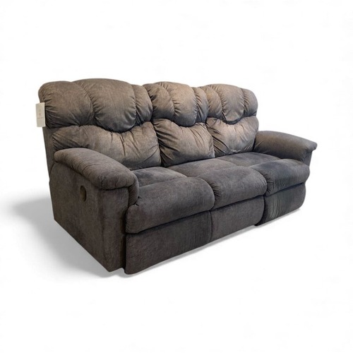 Used Microfiber 3-Seat Manual Reclining Sofa Blue for sale on AptDeco