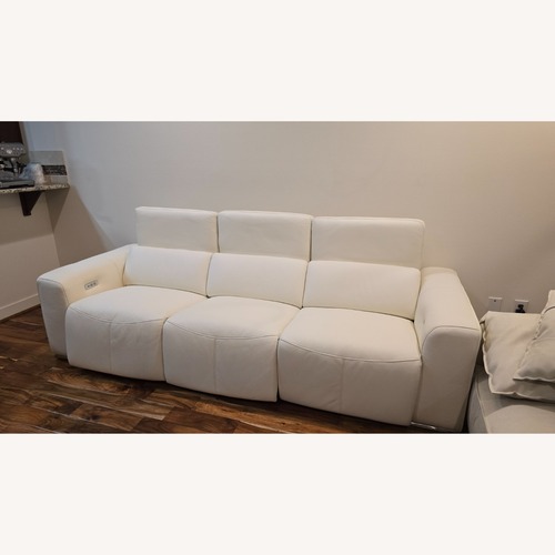 Used Luxury Italian Leather Power Reclining Sofa  for sale on AptDeco