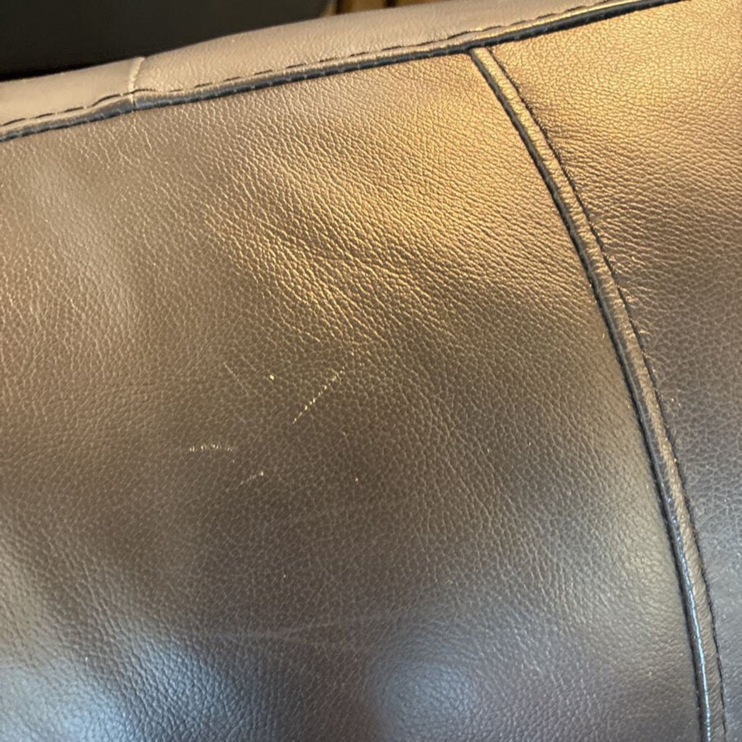 Macy's Kaleb Faux Leather 3-Seat Sofa Black - image-8