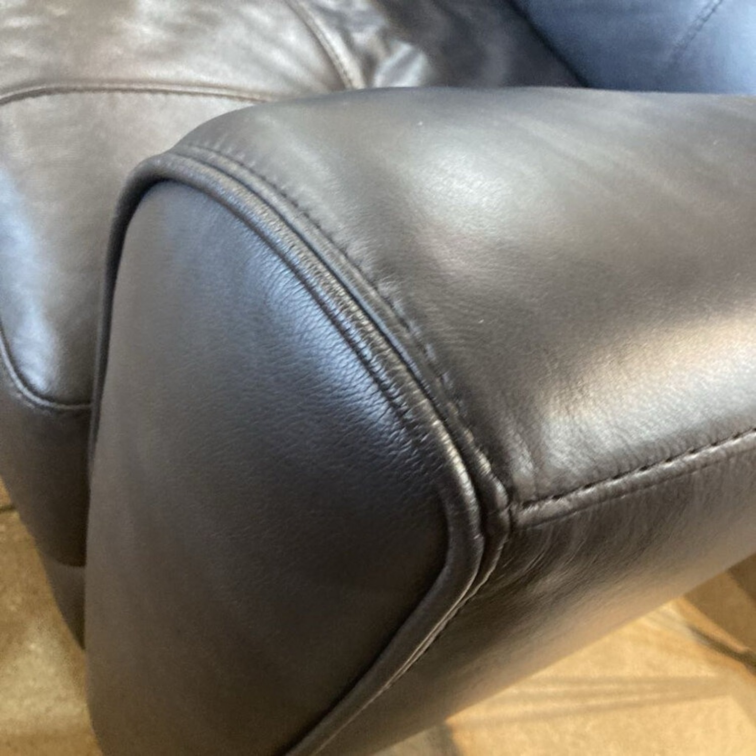 Macy's Kaleb Faux Leather 3-Seat Sofa Black - image-15