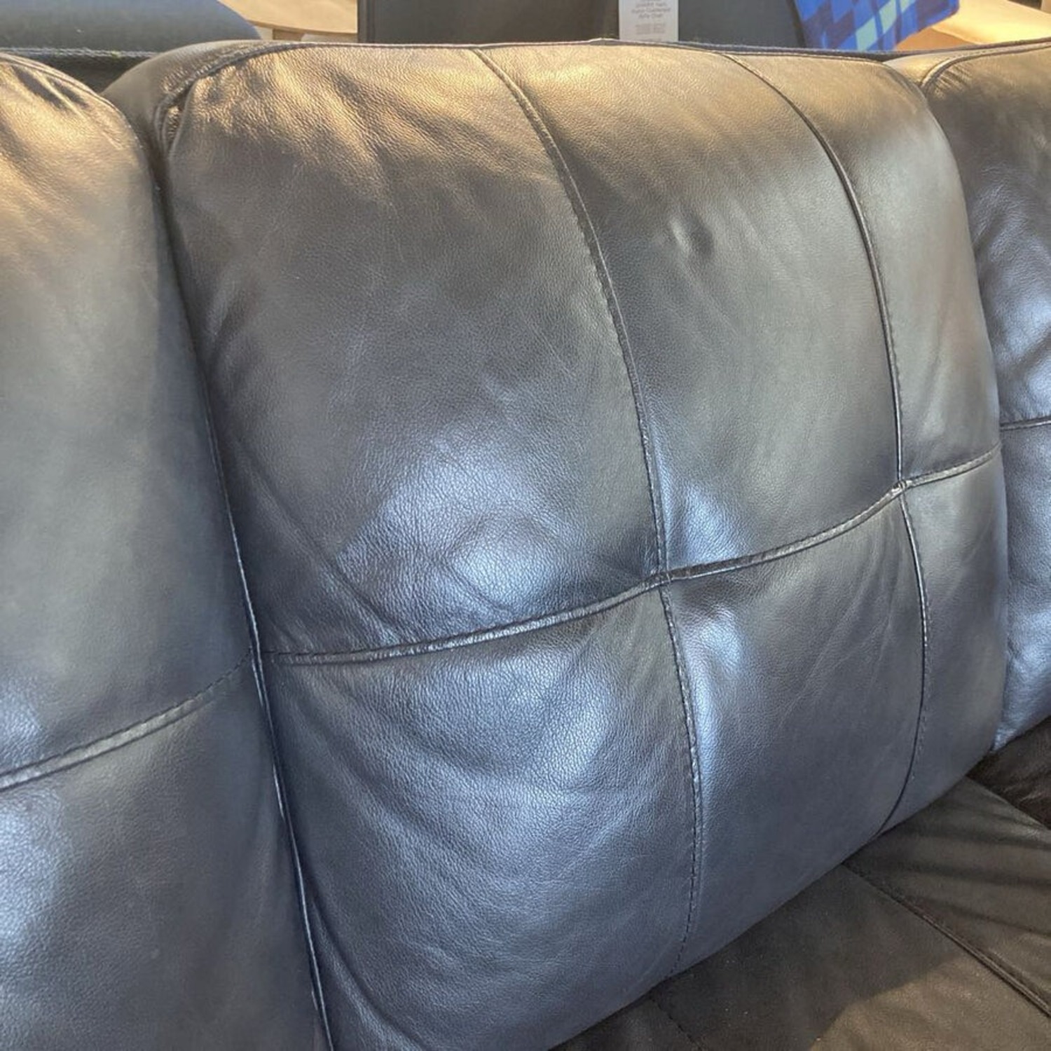 Macy's Kaleb Faux Leather 3-Seat Sofa Black - image-6