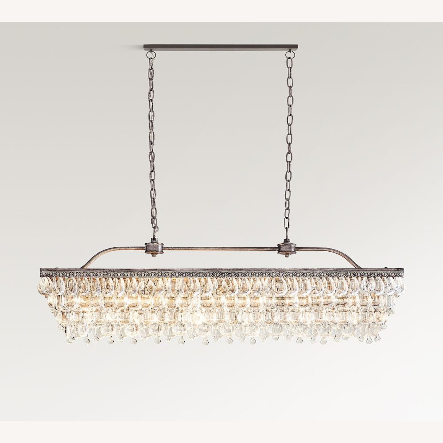 Clarissa Light Gray Glass Ceiling Lamp - image-6