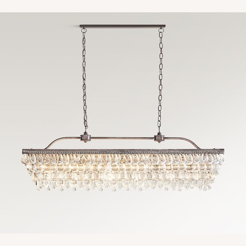 Used Clarissa Light Gray Glass Ceiling Lamp for sale on AptDeco