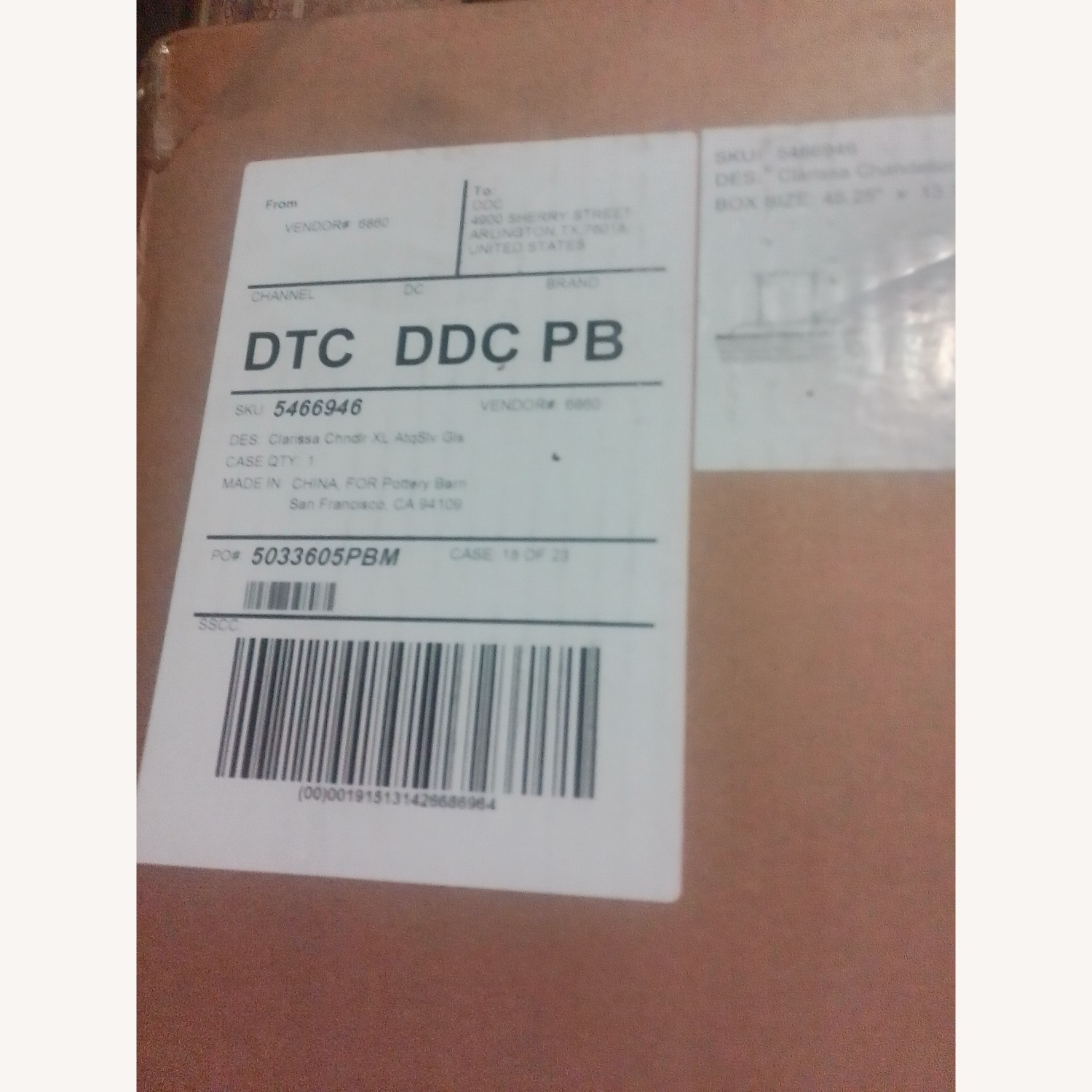 Clarissa Light Gray Glass Ceiling Lamp - image-3