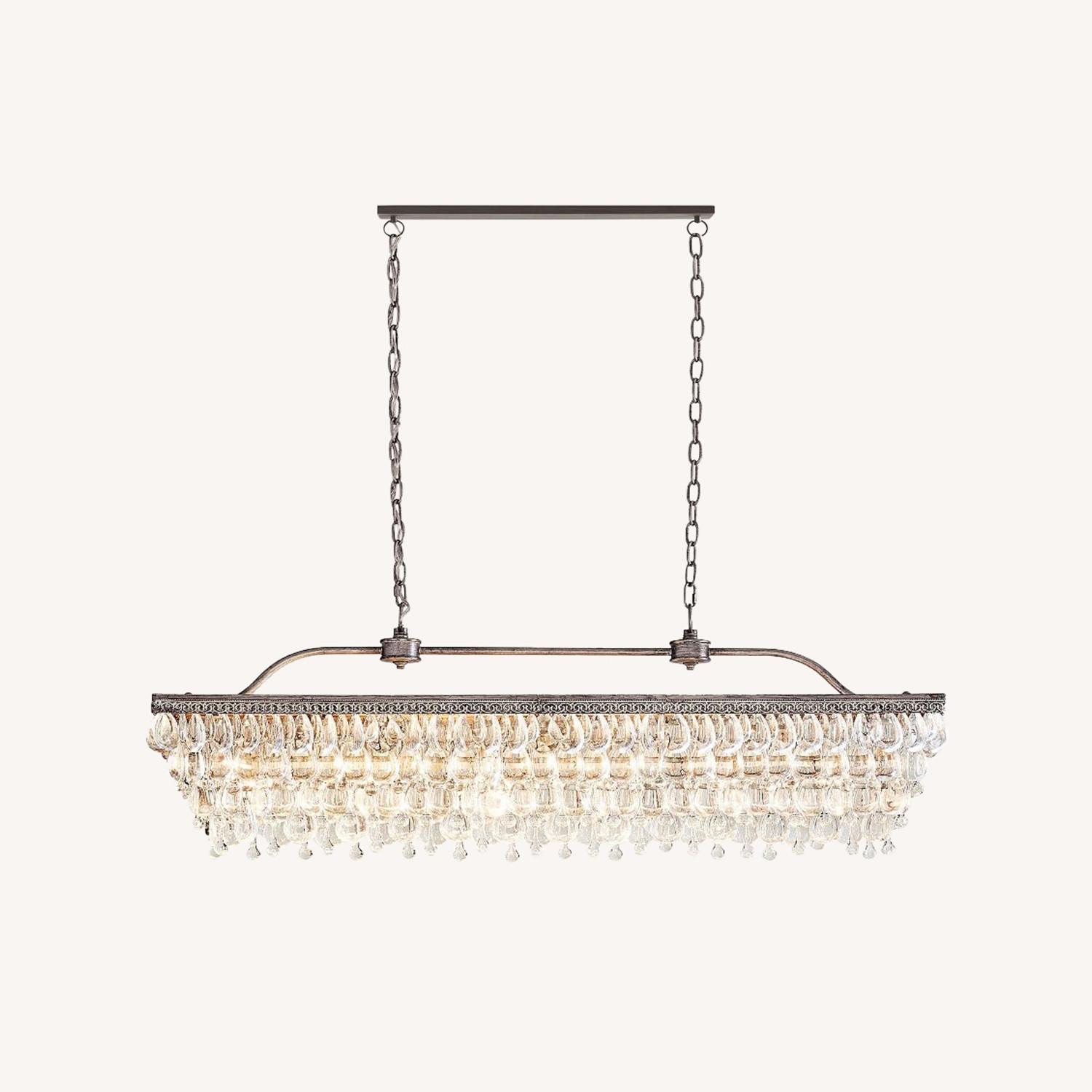 Clarissa Light Gray Glass Ceiling Lamp - image-0