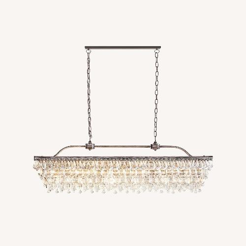 Used Clarissa Light Gray Glass Ceiling Lamp for sale on AptDeco