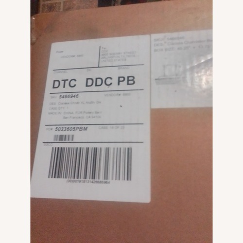 Used Clarissa Light Gray Glass Ceiling Lamp for sale on AptDeco