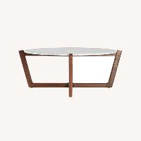 Design Within Reach White Marble Coffee Table