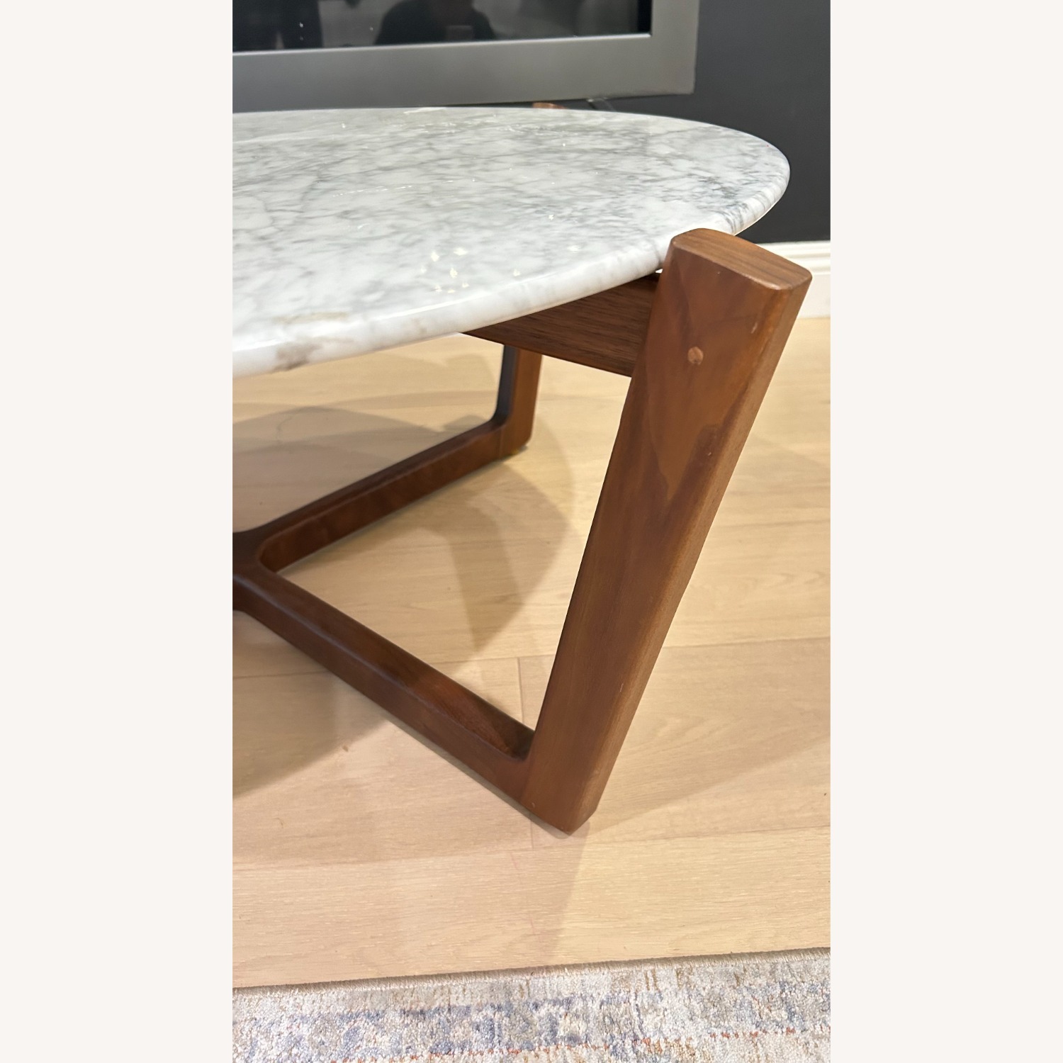 Design Within Reach White Marble Coffee Table - image-4