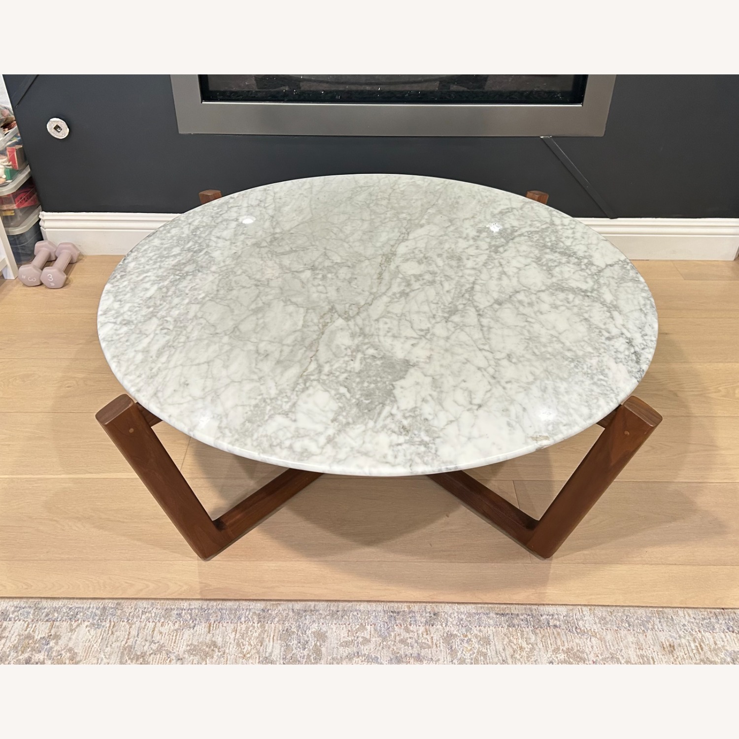 Design Within Reach White Marble Coffee Table - image-2