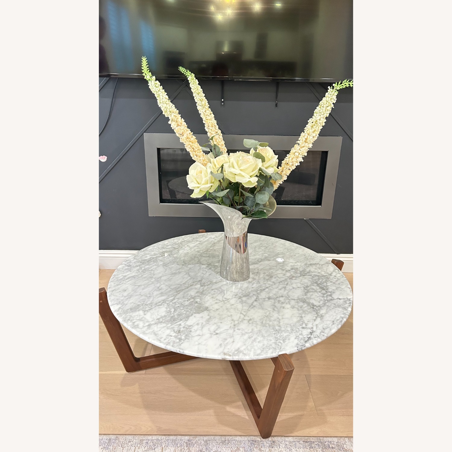 Design Within Reach White Marble Coffee Table - image-1