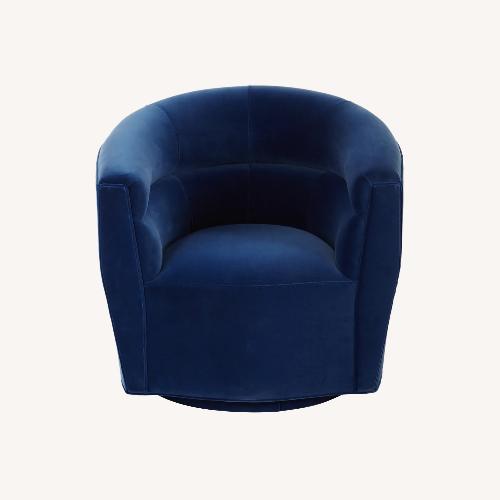 Used Haute House Home Blue Velvet Accent Chair for sale on AptDeco