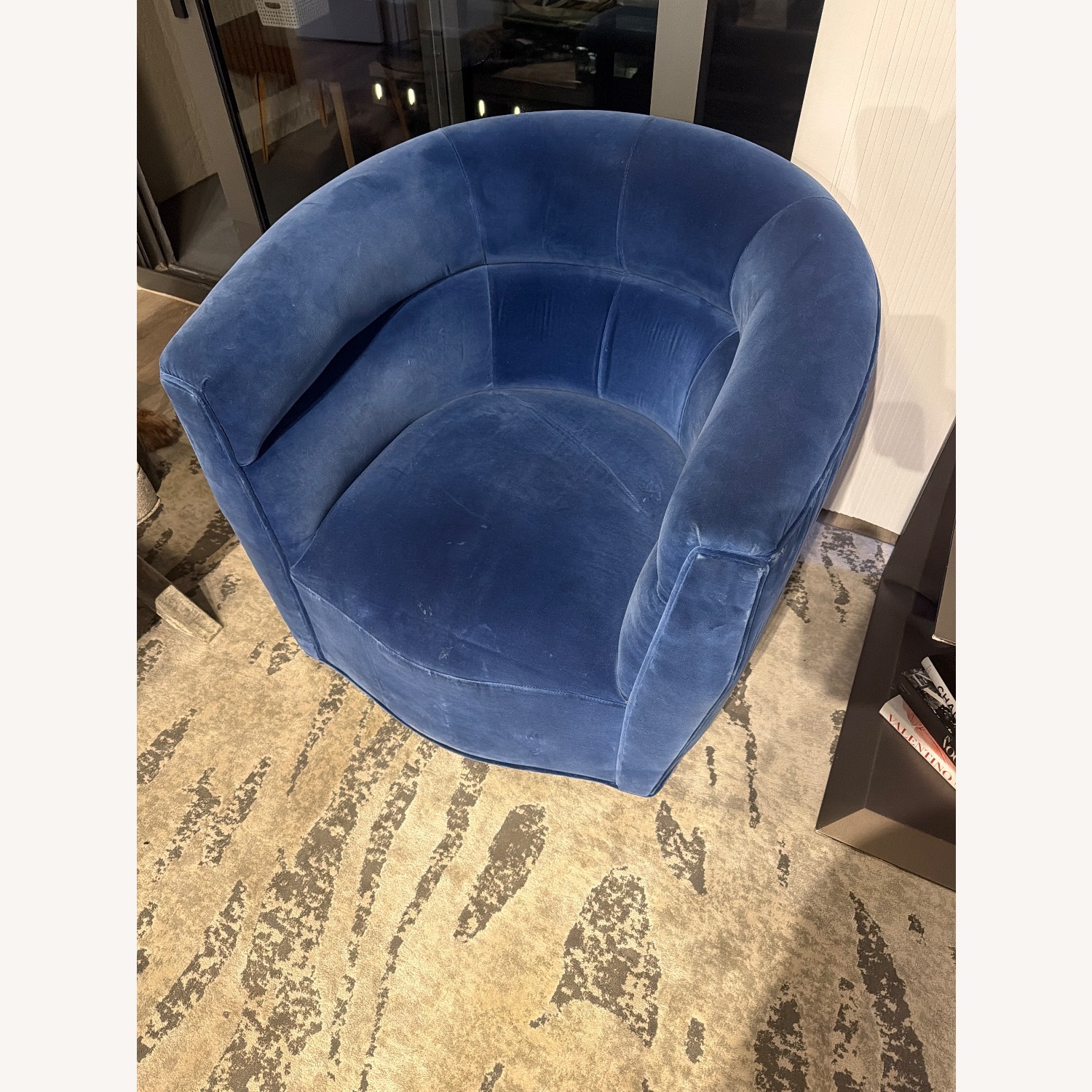 Haute House Home  Blue Velvet Accent Chair - image-5