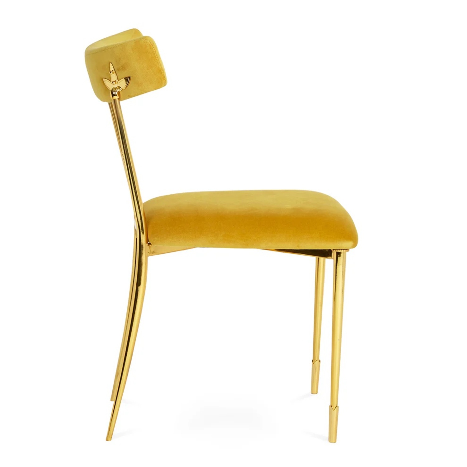 Jonathan Adler Yellow Velvet Dining Chair - image-6